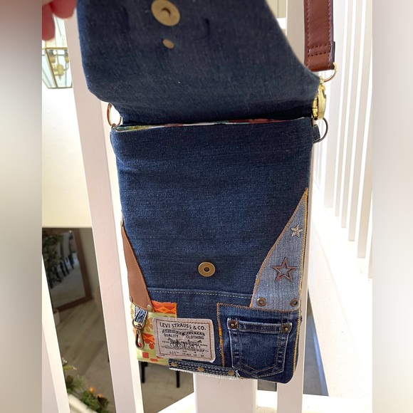 Denim Unique Upcycled Denim Crossbody Bag – Padded and Stylish - Picture 6 of 16